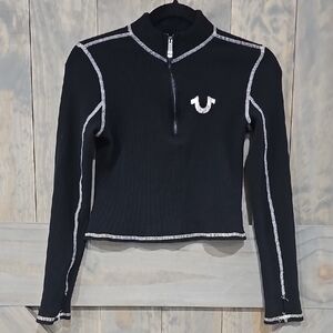 Women's Black Long Sleeve crop